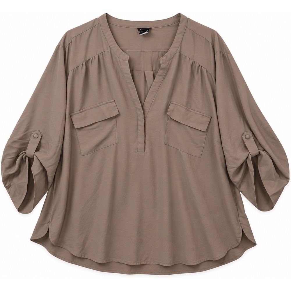 Torrid Harper Women's Plus 4XL Pocket Blouse Professional Business Casual Work